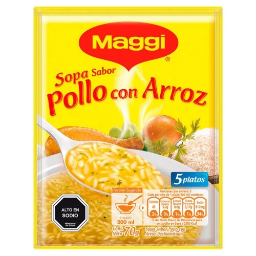 Maggi Sopa Pollo Arroz 73g